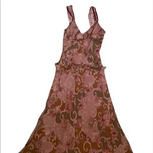 Vintage Nicole Miller Collection Beaded Sleeveless Pink Fit and Flare Dress